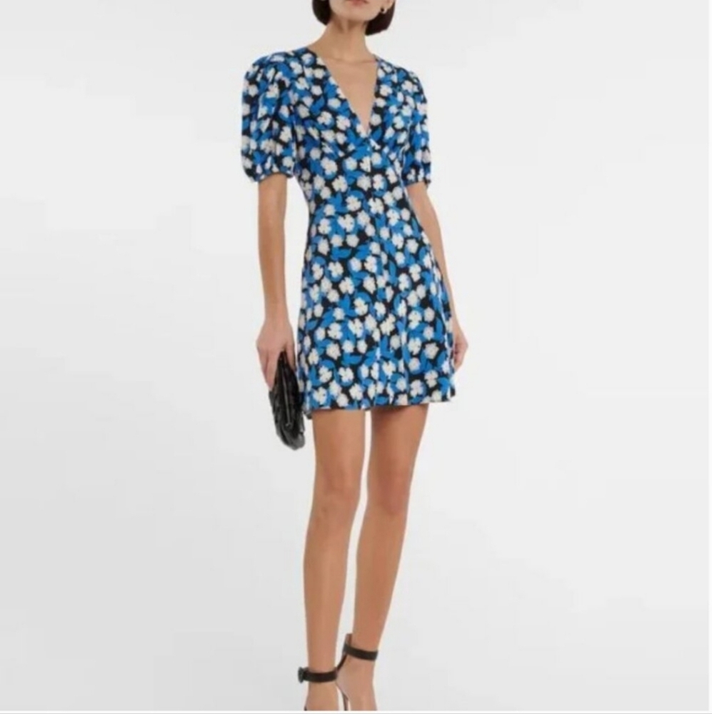 Staud Mini Milla floral Dress Sz 0 NWT